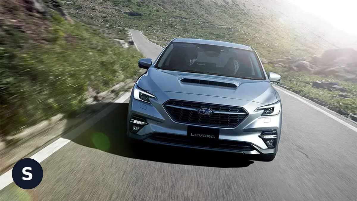 Subaru Levorg второго поколения на горном серпантине - официальное фото Subaru
